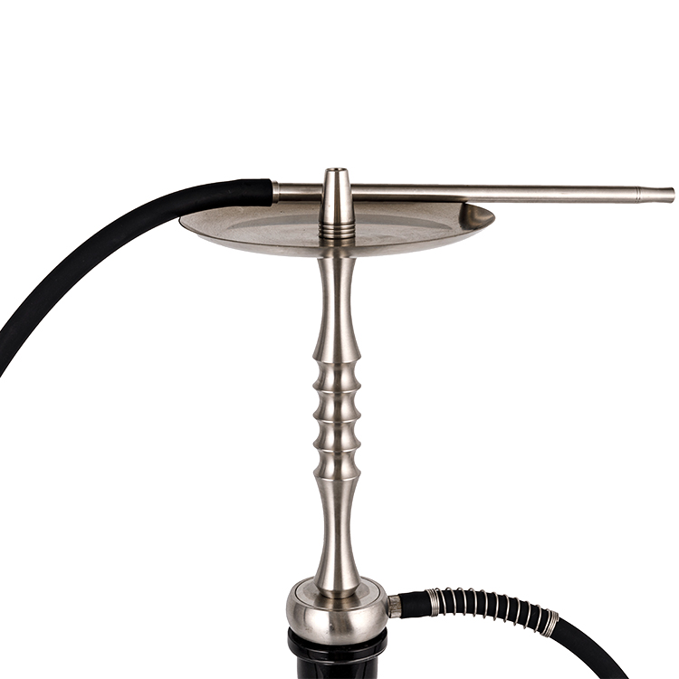 Bình Hookah bằng thép không gỉ màu đen đục 1 lỗ 60cm