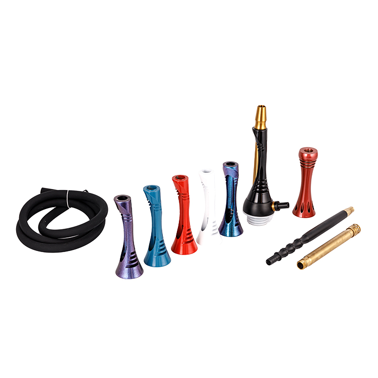 Series nhiều màu Pom+Thép không gỉ+Nhôm Thép không gỉ Hookah 46cm