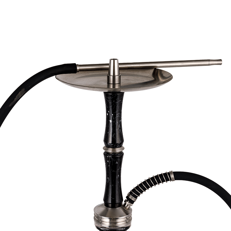 Hoa văn nhựa thủy tinh trong suốt + Hookah một lỗ bằng thép không gỉ 58cm